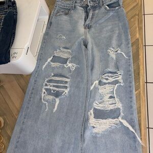 Rue21 Distressed Light Blue Women's Jeans